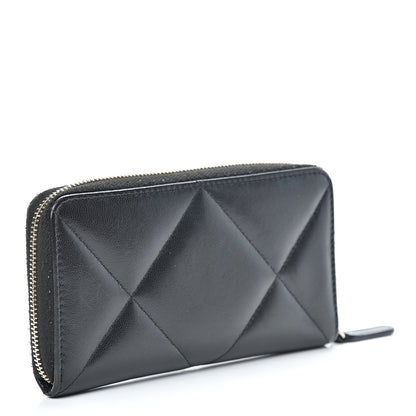 Chanel Lambskin Quilted 19 Zipped Wallet Black 2 of 11