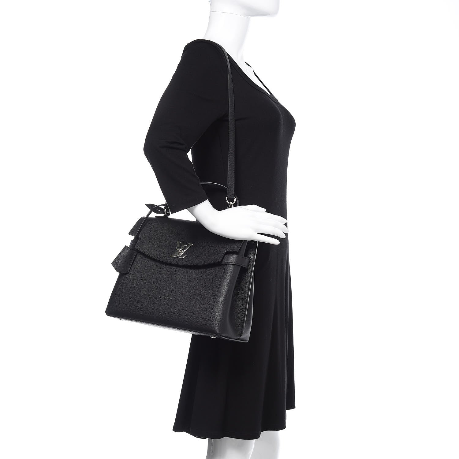 Louis Vuitton Soft Calfskin Lockme Ever Black 2 of 9