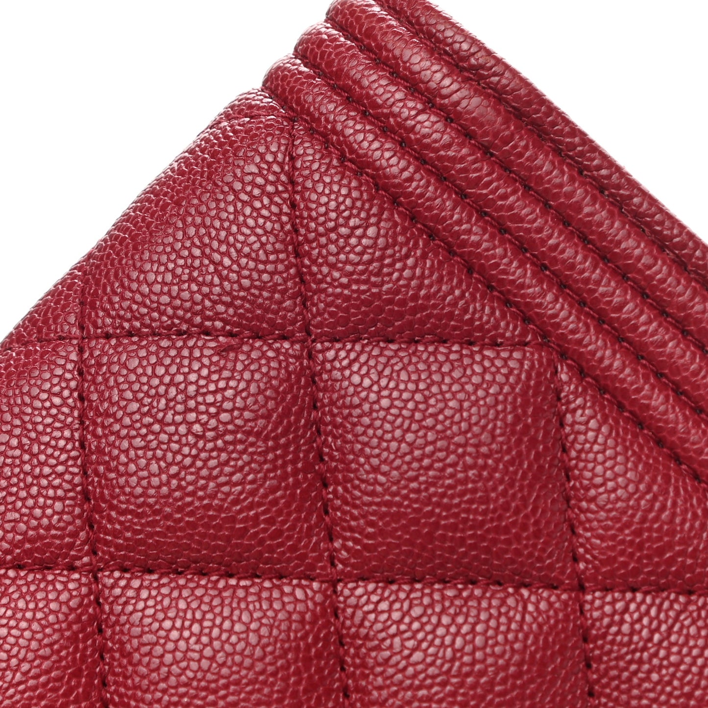 Caviar Quilted Boy Yen Wallet Burgundy