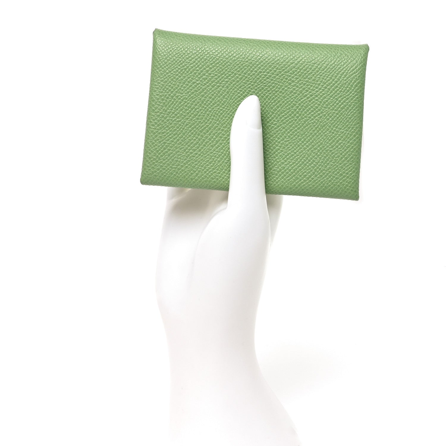 Hermes Epsom Calvi Duo Card Case Vert Criquet 2 of 7