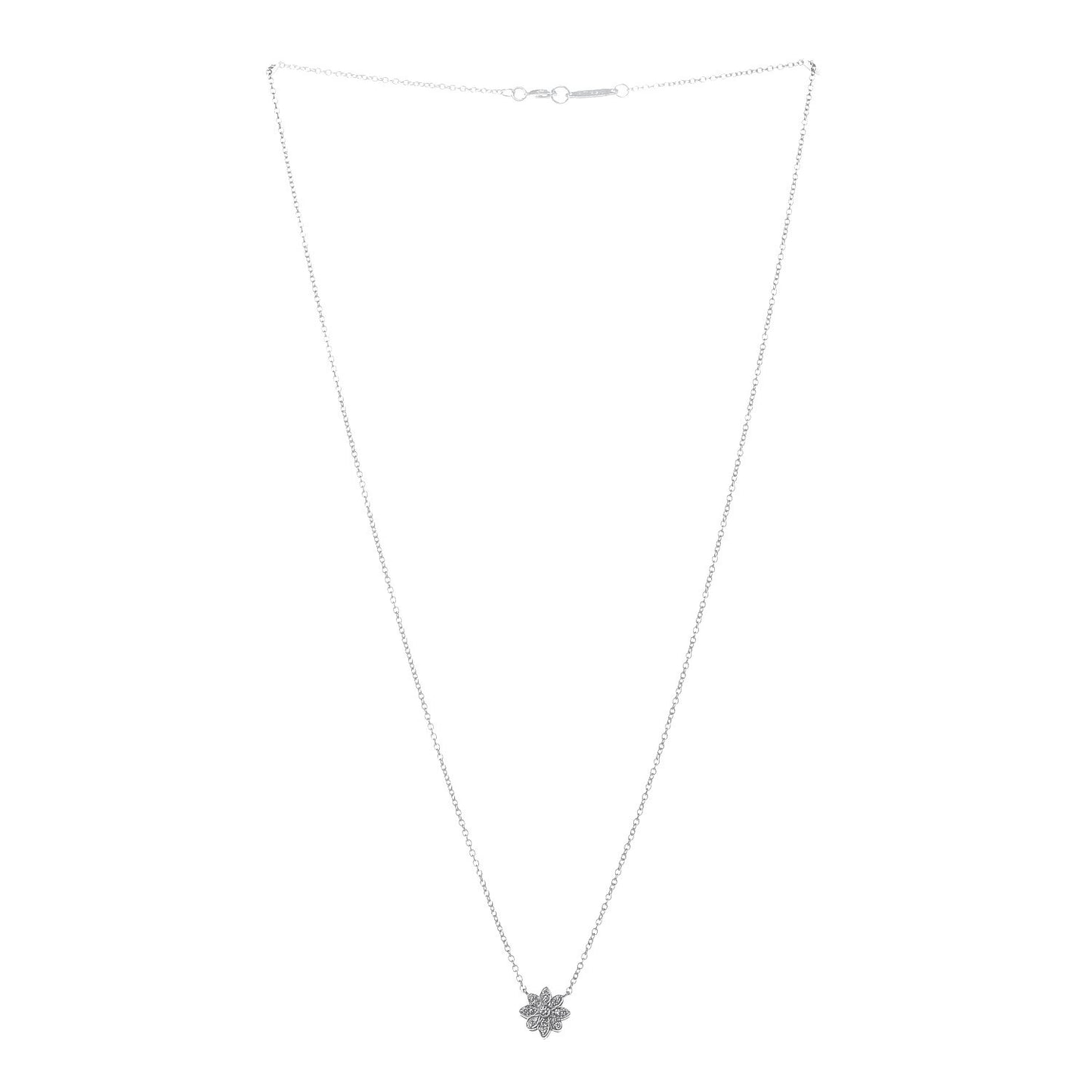 Platinum Diamond Enchant Flower Pendant Necklace