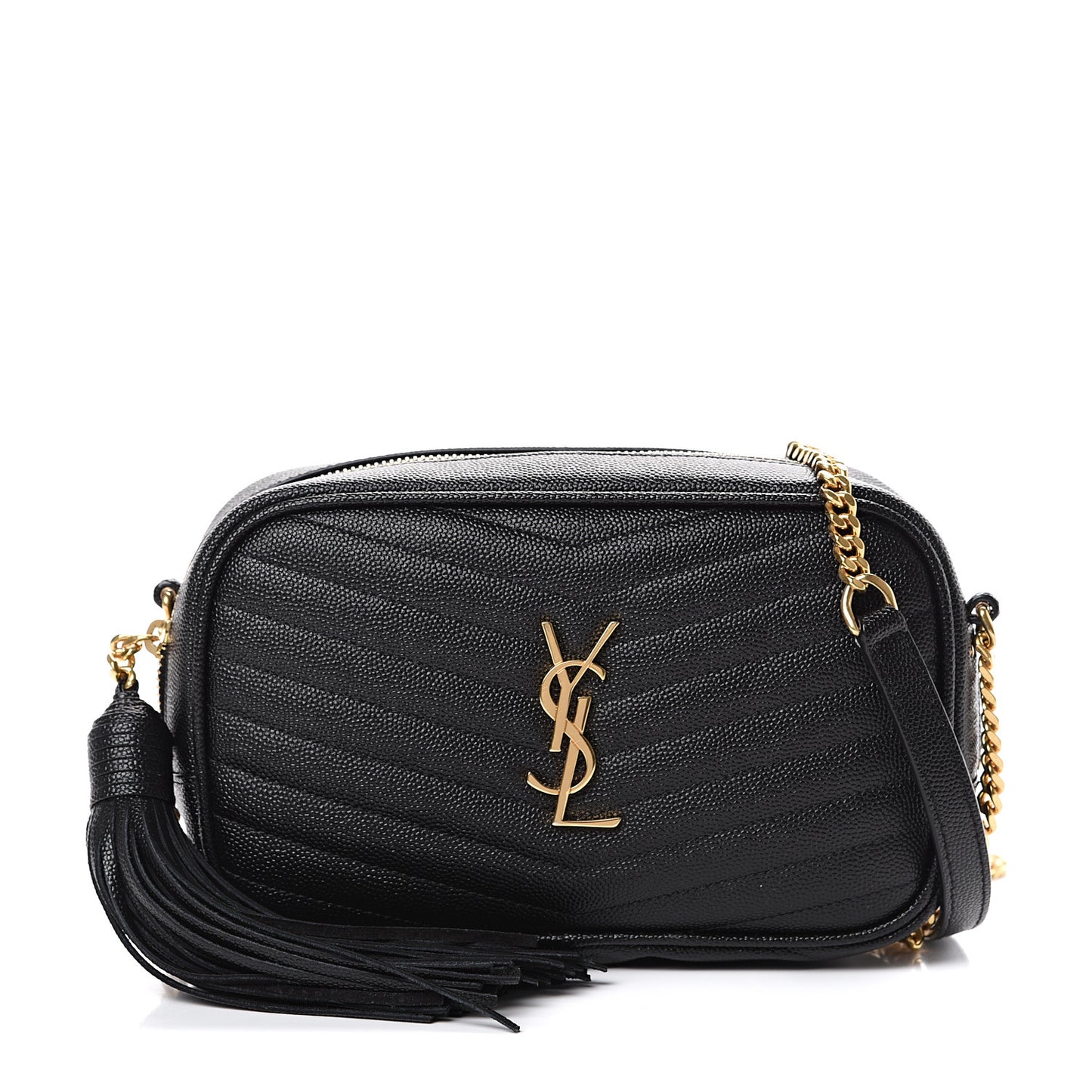 Grain De Poudre Matelasse Monogram Mini Lou Camera Bag Black