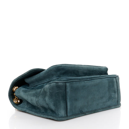Saint Laurent Suede Monogram Medium Niki Chain Satchel Green 4 of 11