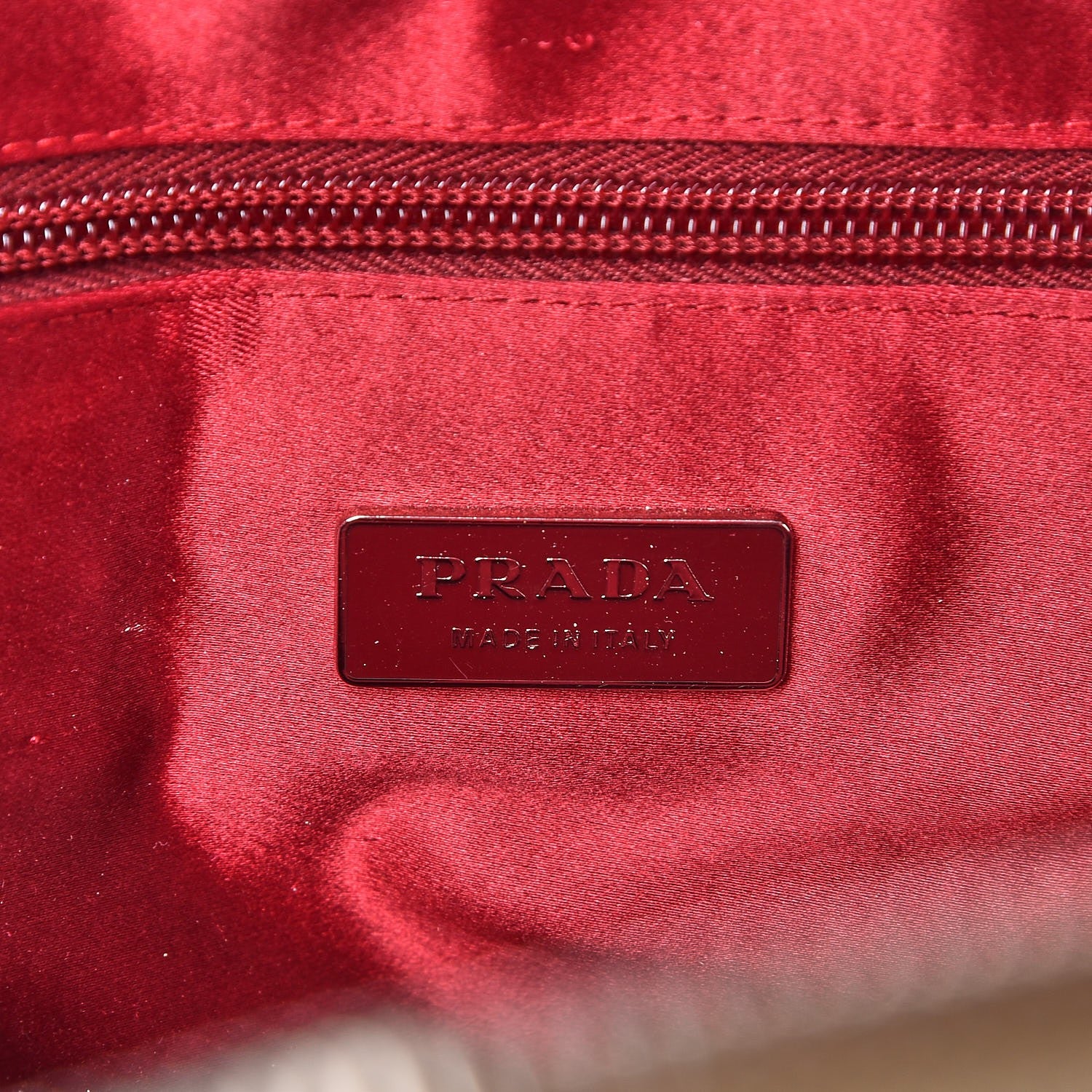 Prada Canvas Boston Bag Red 6 of 7