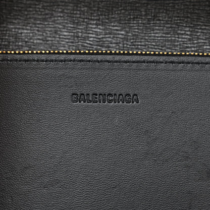 Balenciaga Calfskin Stripe Embossed Small Gossip Bag Black 6 of 14