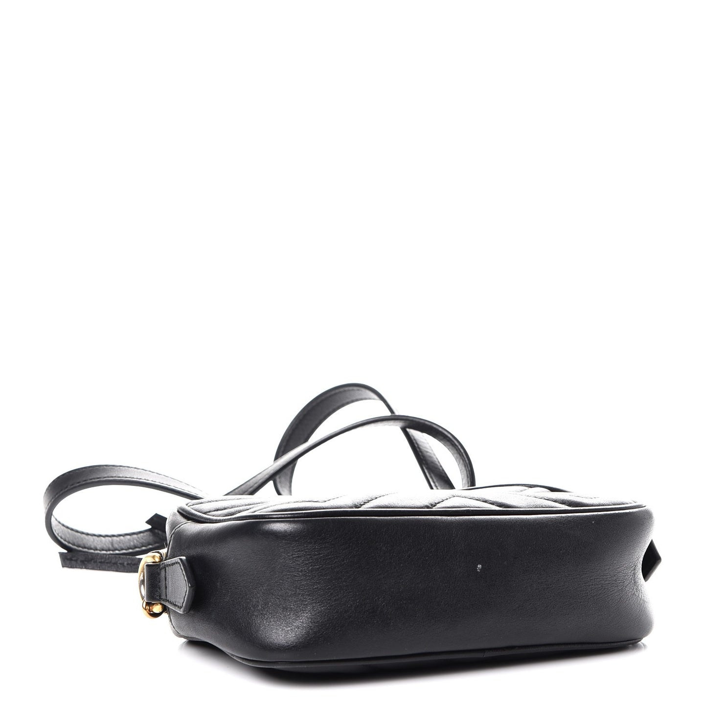 Calfskin Matelasse Mini GG Marmont Chain Shoulder Bag Black