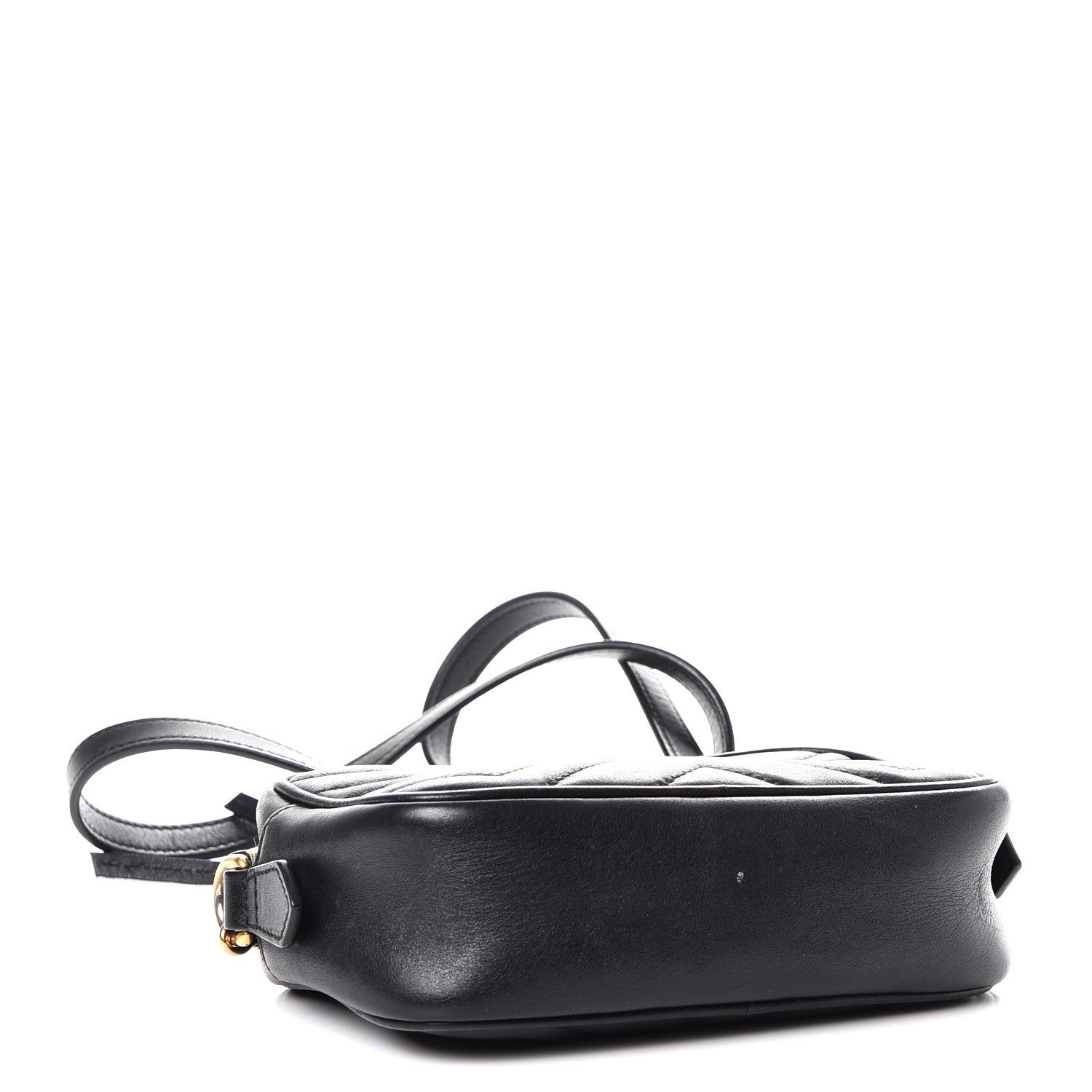 Gucci Calfskin Matelasse Mini GG Marmont Chain Shoulder Bag Black 4 of 8