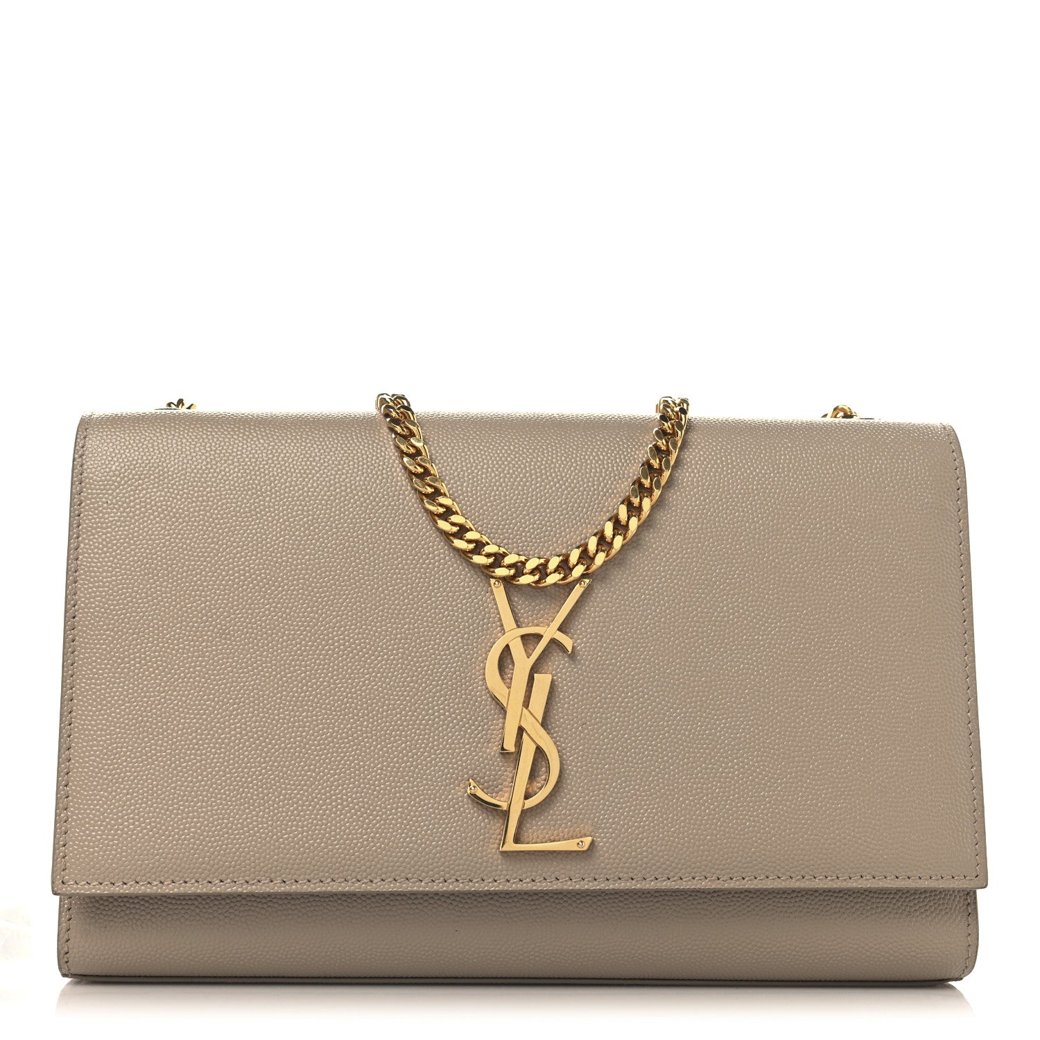 Saint Laurent Grain De Poudre Medium Monogram Kate Satchel Nude Powder 1 of 11