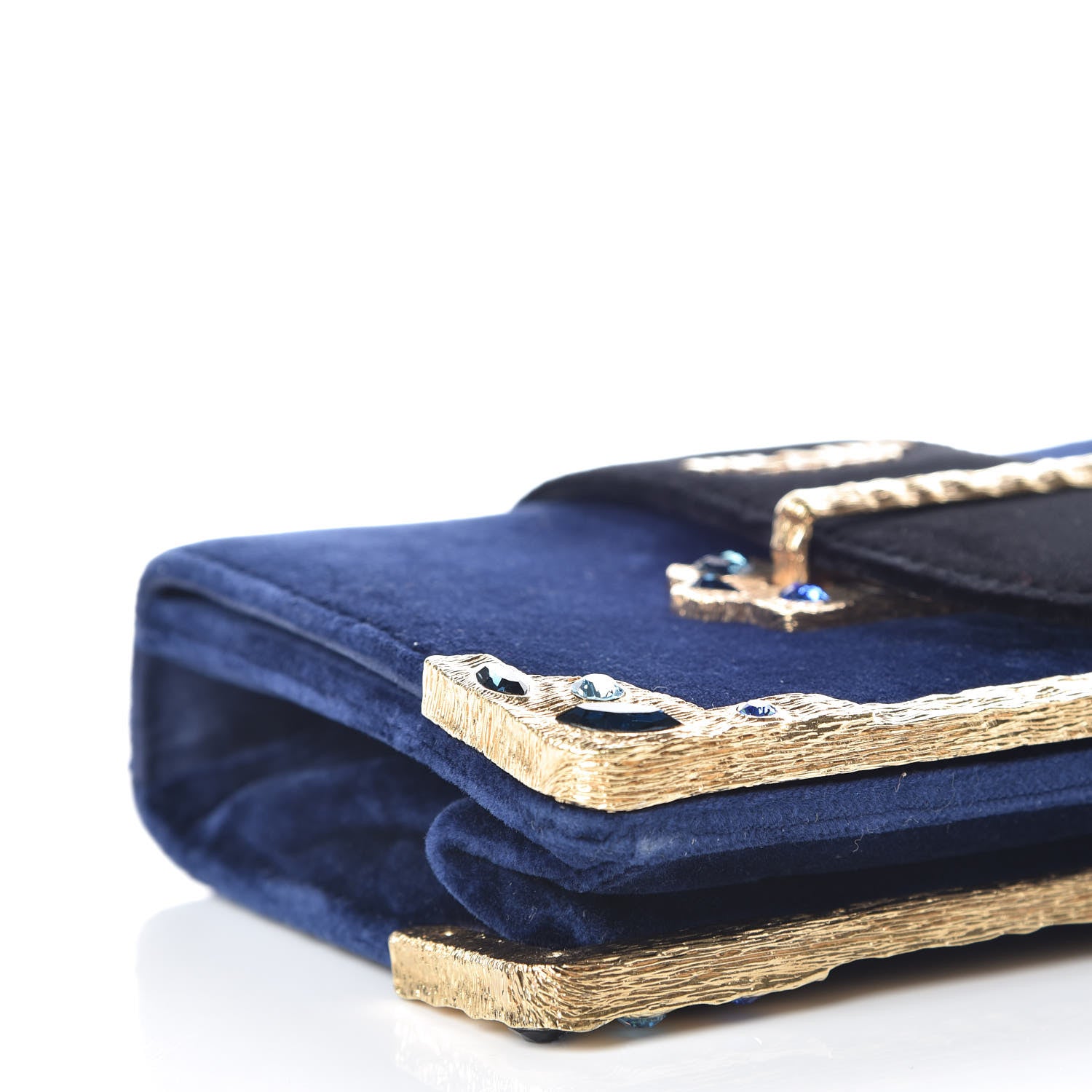Prada Velvet Crystal Cahier Shoulder Bag Zaffiro Black 5 of 12