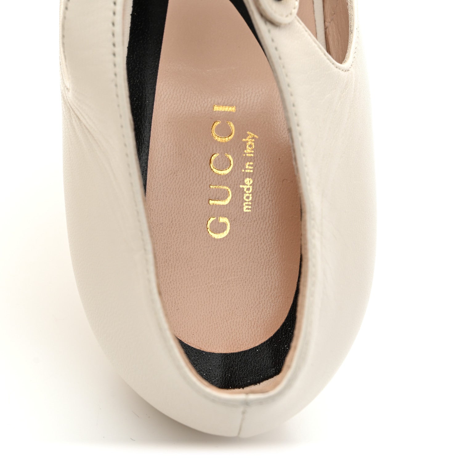 Gucci Malaga Kid Lesley Mary Jane Pumps 39 Mystic White 1779459
