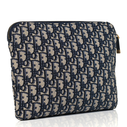 Christian Dior Oblique Pouch Clutch Blue 3 of 10