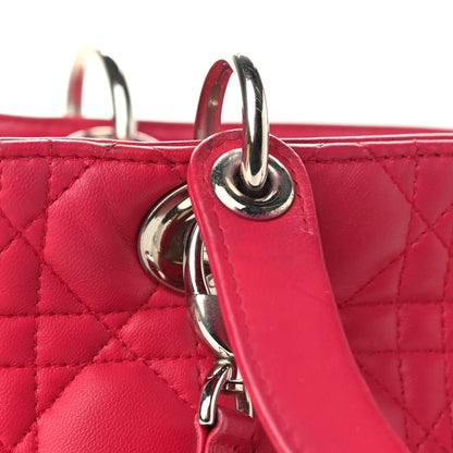 Christian Dior Lambskin Cannage Large Lady Dior Fuchsia 12 of 14