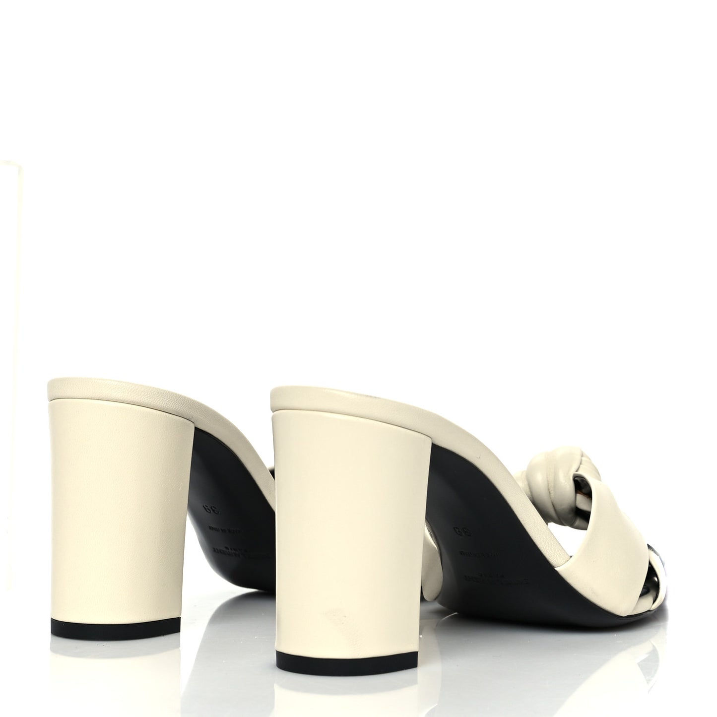 Lambskin Bianca Mules 39 Pearl