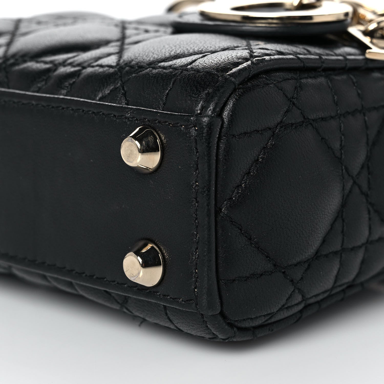 Christian Dior Lambskin Cannage Micro Lady Dior Black 8 of 8