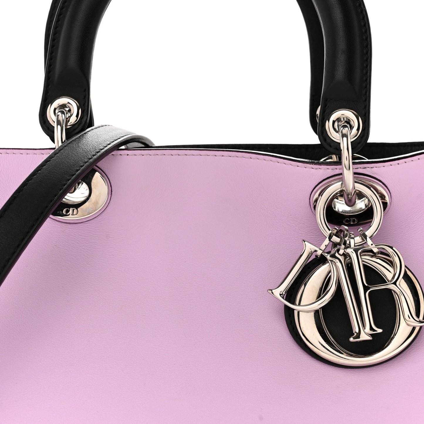 Smooth Calfskin Medium Diorissimo Tote Pink Fuchsia Black