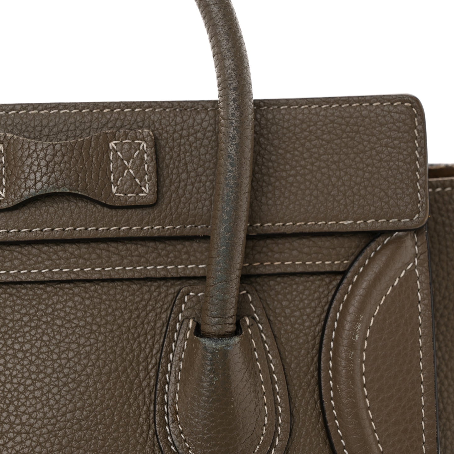 Drummed Calfskin Nano Luggage Souris