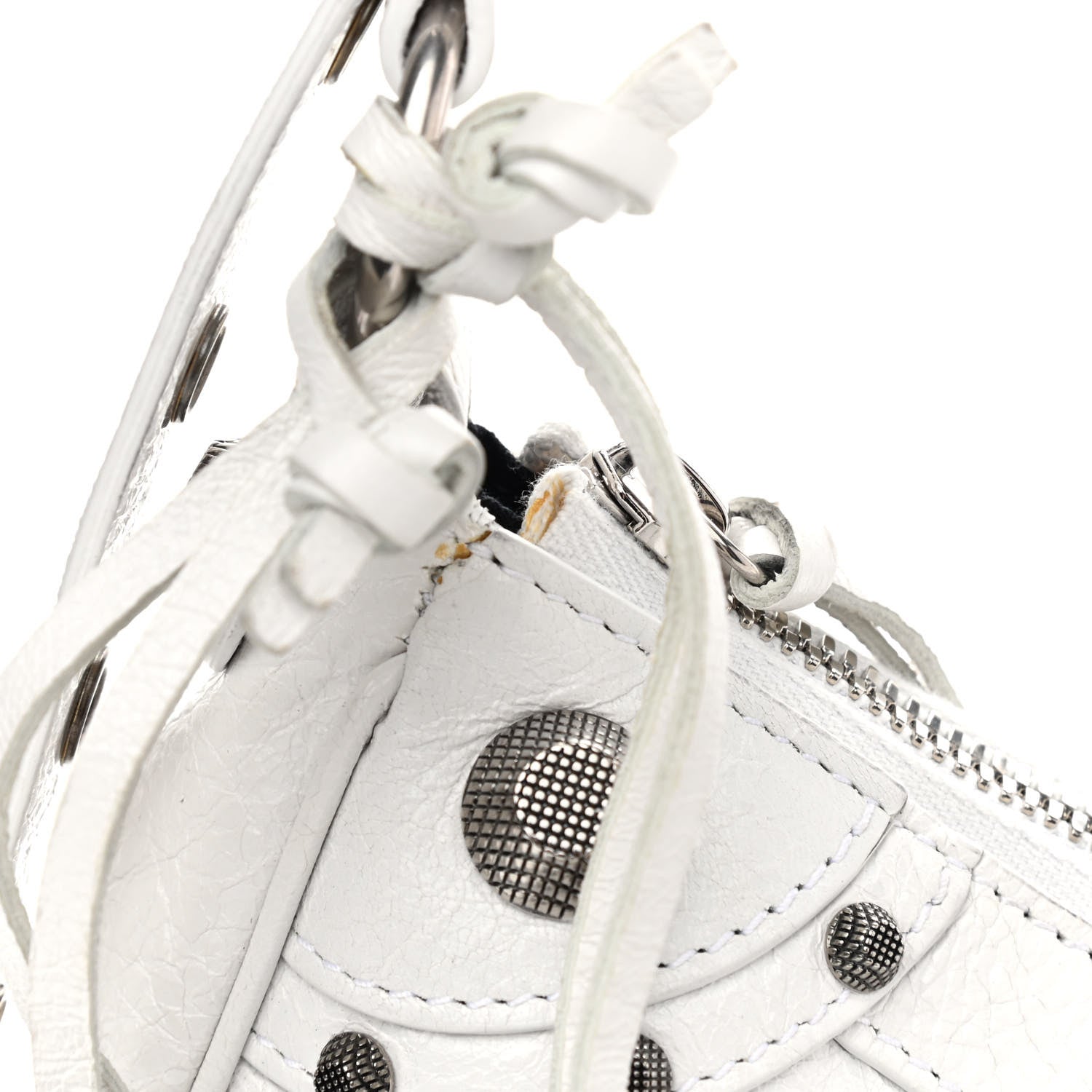 Balenciaga Agneau Arena Small Le Cagole Shoulder Bag Optic White 11 of 12