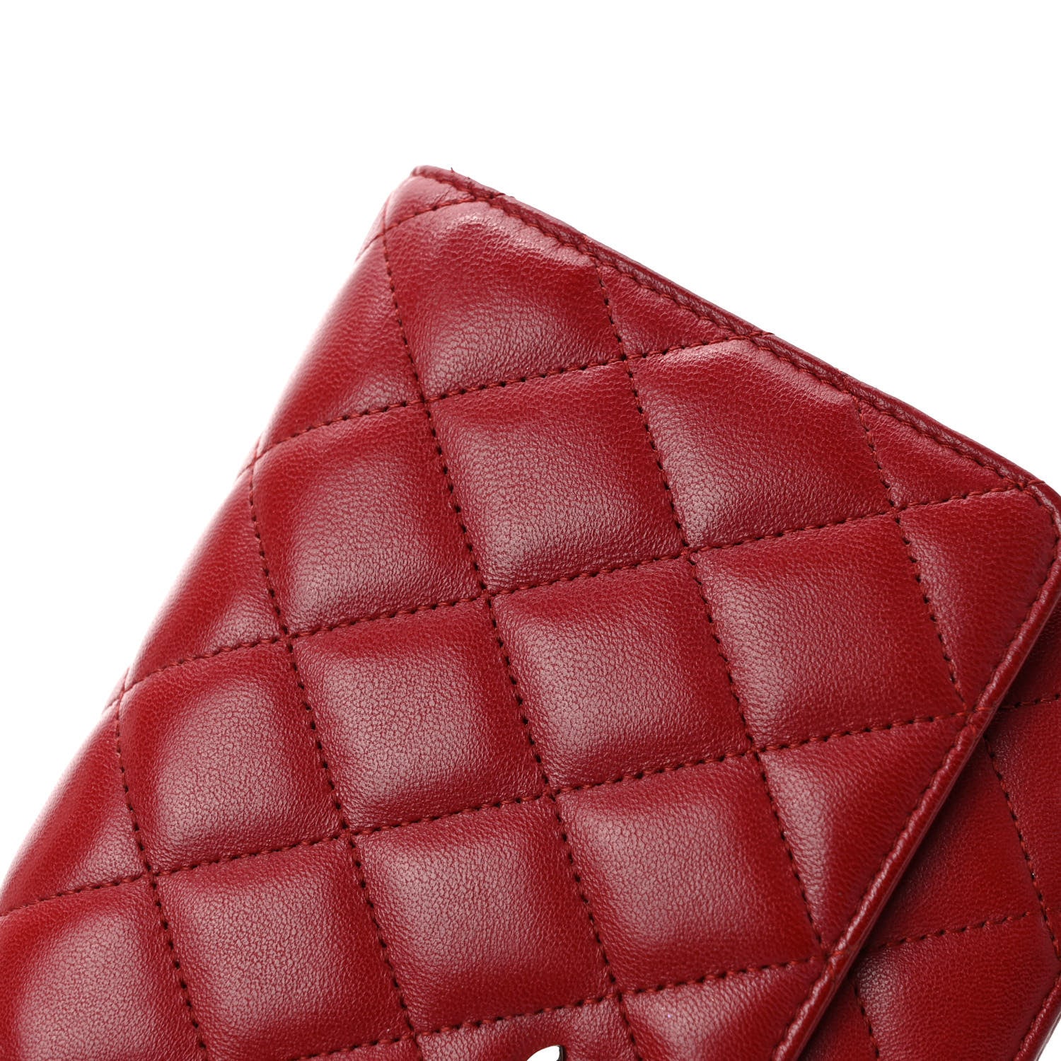 Chanel Lambskin Quilted Wallet On Chain WOC Red 11 of 11