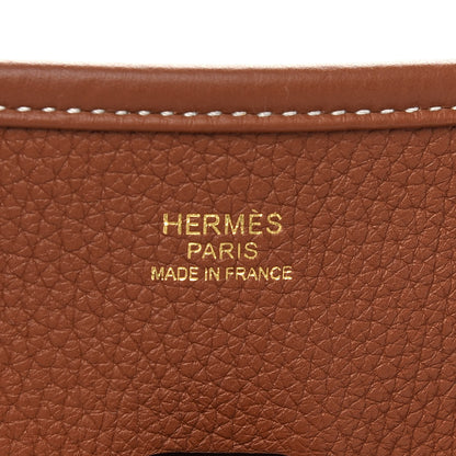 Hermes Taurillon Clemence Evelyne III PM Gold 6 of 9