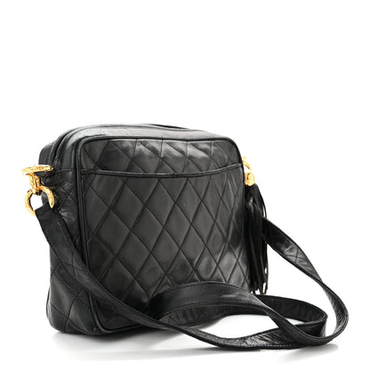Chanel Lambskin Quilted Tassel Camera Case Black 3 of 14