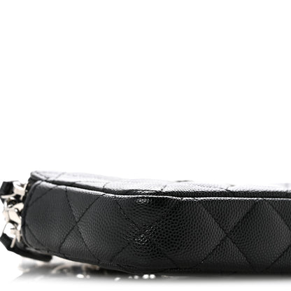 Chanel Caviar Quilted Logo Small Clutch With Chain Black 10 of 13