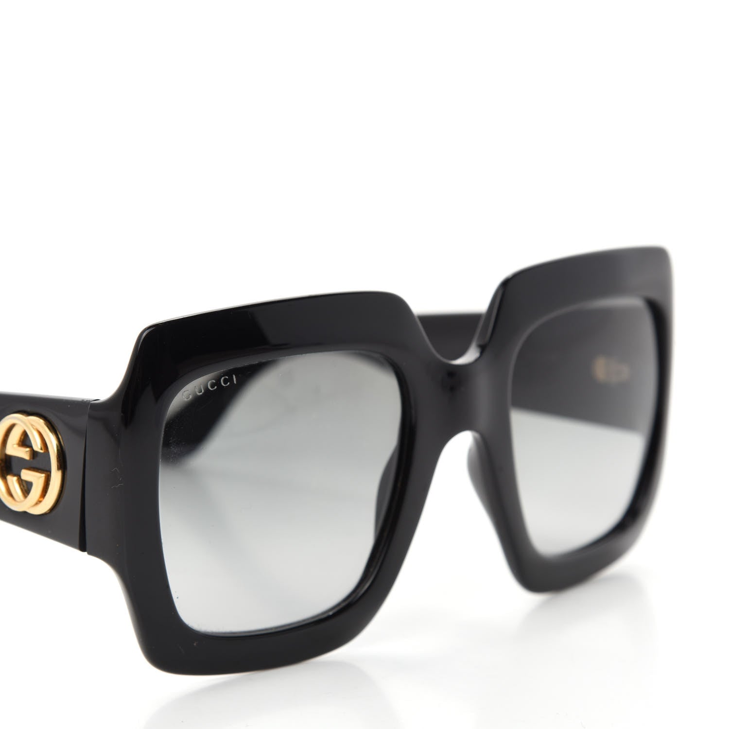 Gucci Acetate Square Frame Sunglasses GG0053S Black 5 of 8