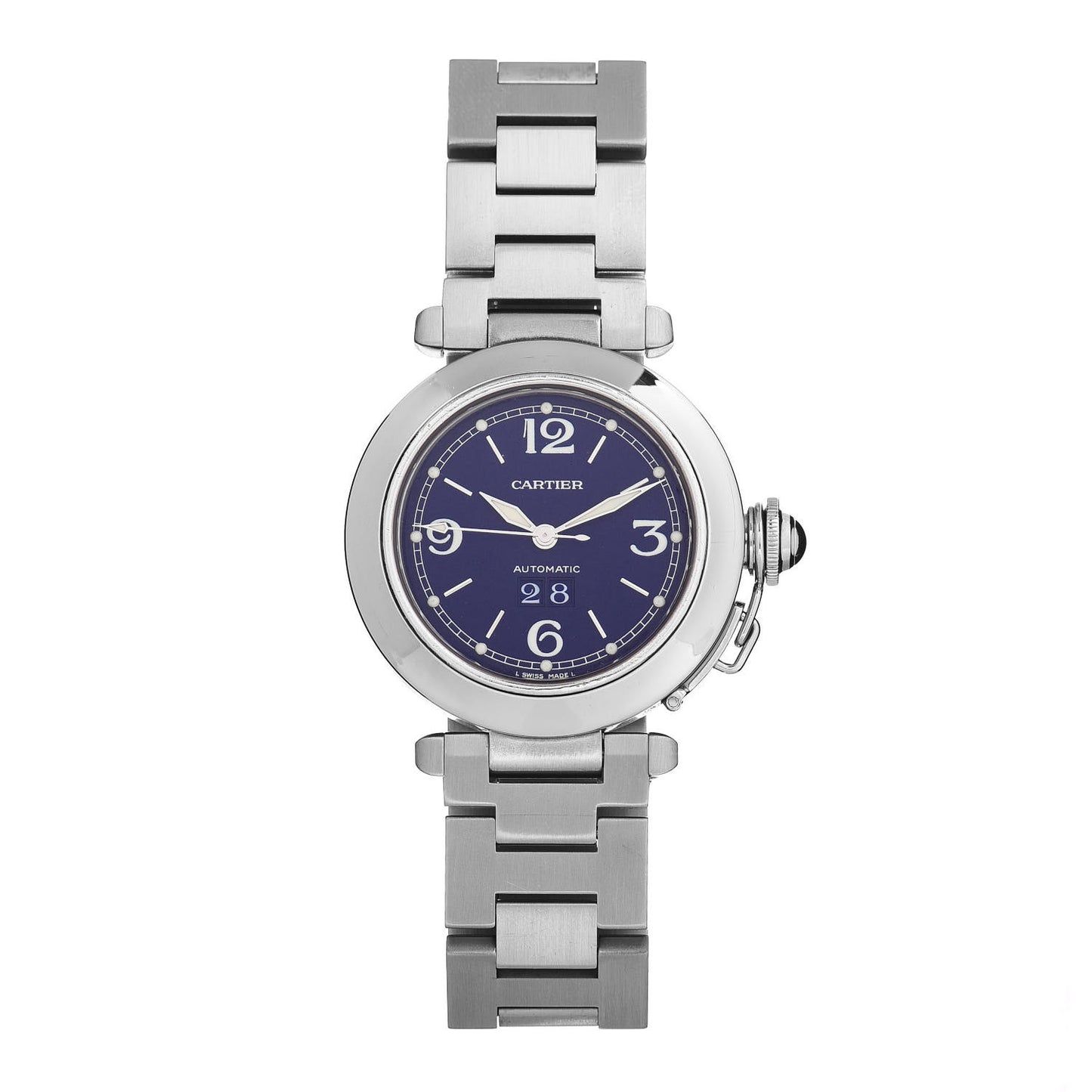 Stainless Steel 35mm Pasha C Big Date Automatic Watch Blue