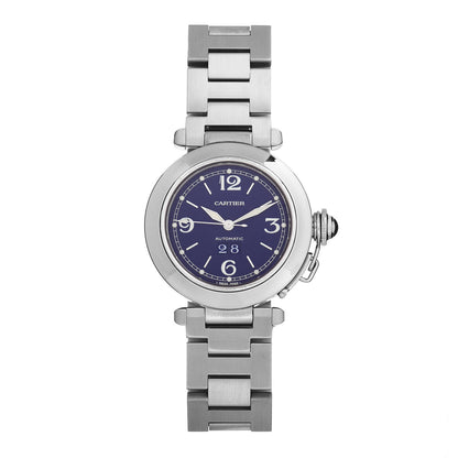 Cartier Stainless Steel 35mm Pasha C Big Date Automatic Watch Blue 1 of 4