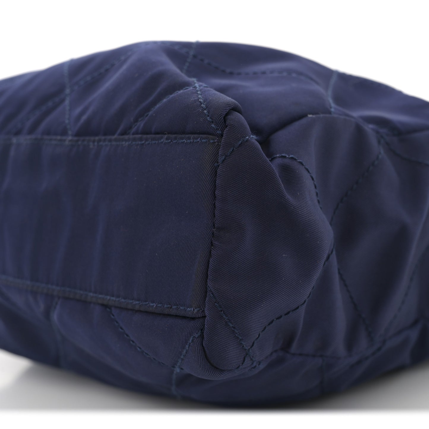 Nylon Tessuto Quilted Shoulder Bag Blue