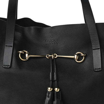 Gucci Calfskin Park Avenue Horsebit Small Tote Black 12 of 19
