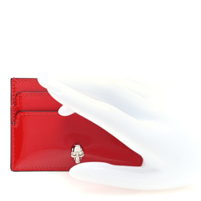 Alexander McQueen Patent Skull Card Holder Crimson 2 of 7