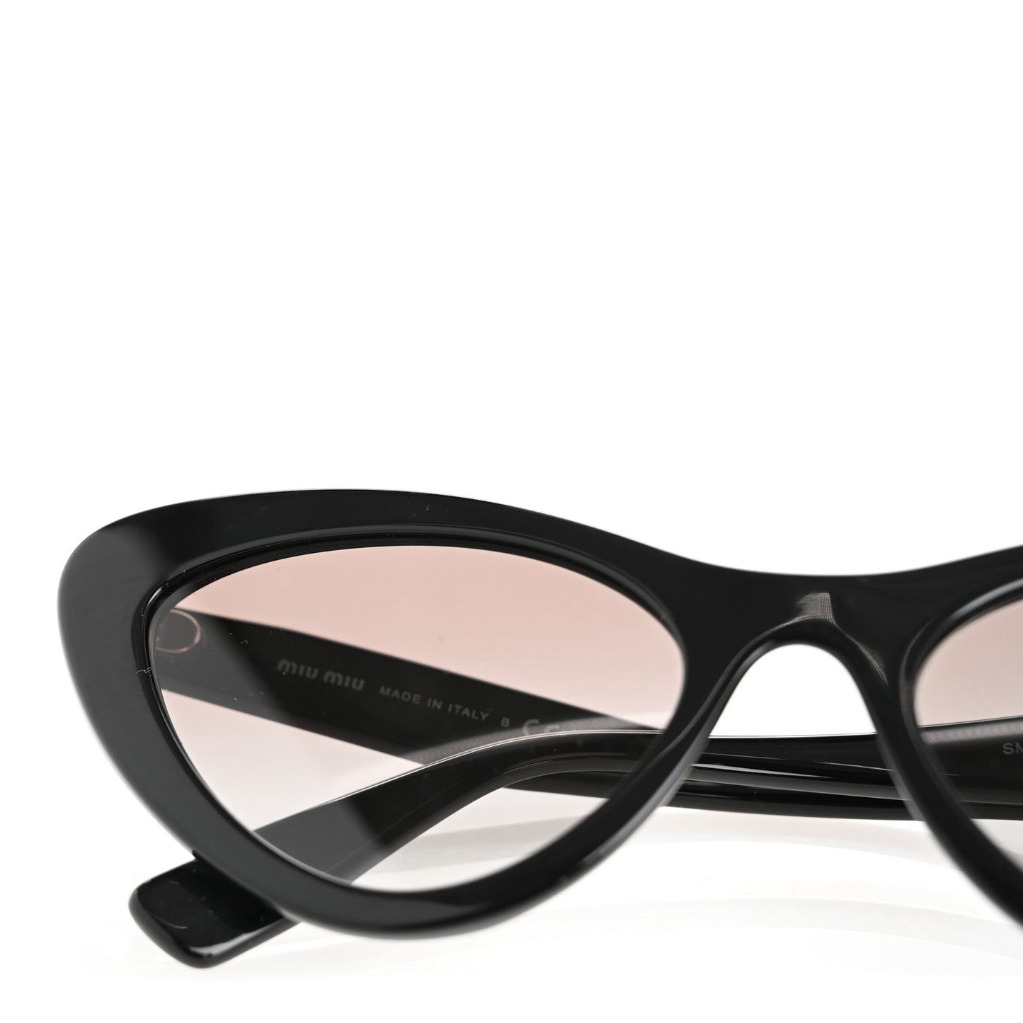 Acetate Cat Eye Sunglasses SMU 01V Black
