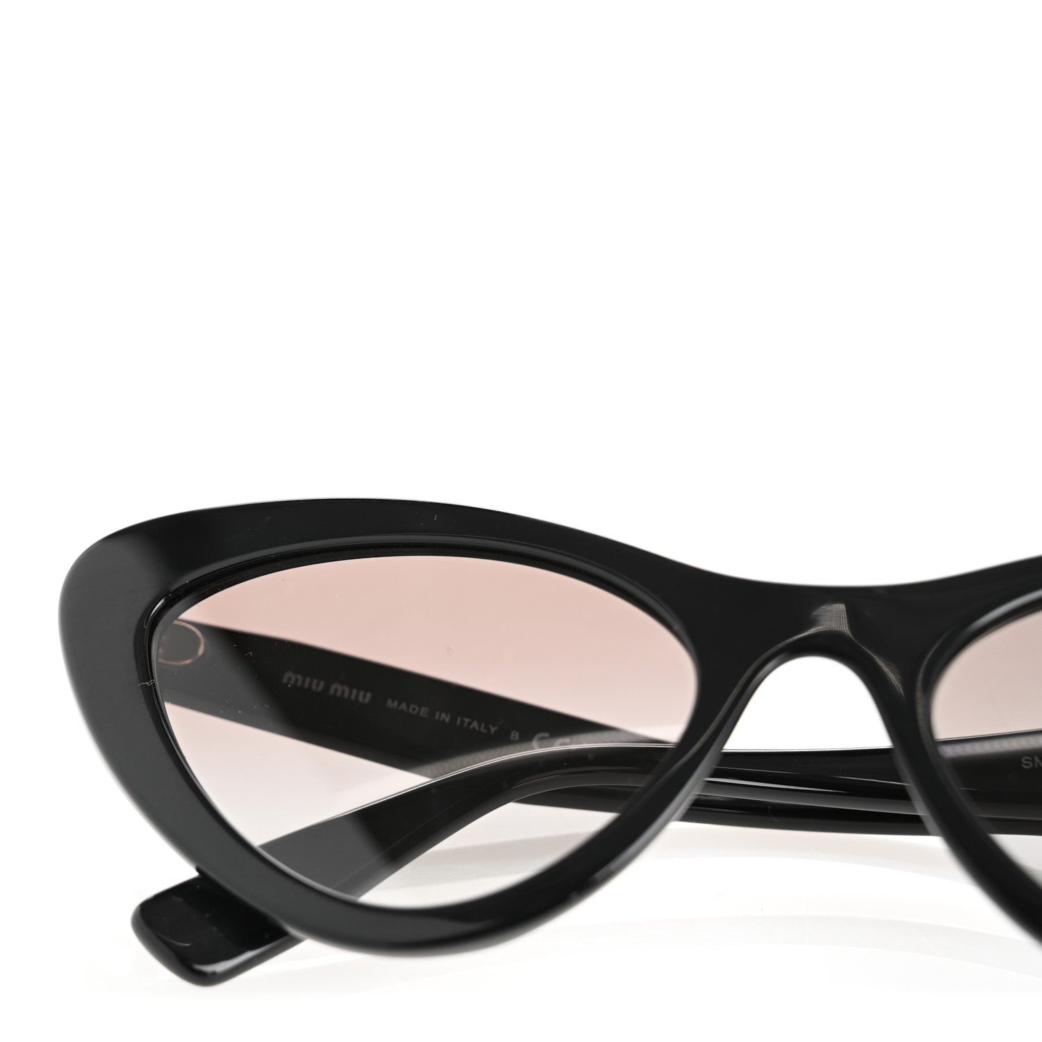 Miu Miu Acetate Cat Eye Sunglasses SMU 01V Black 8 of 9