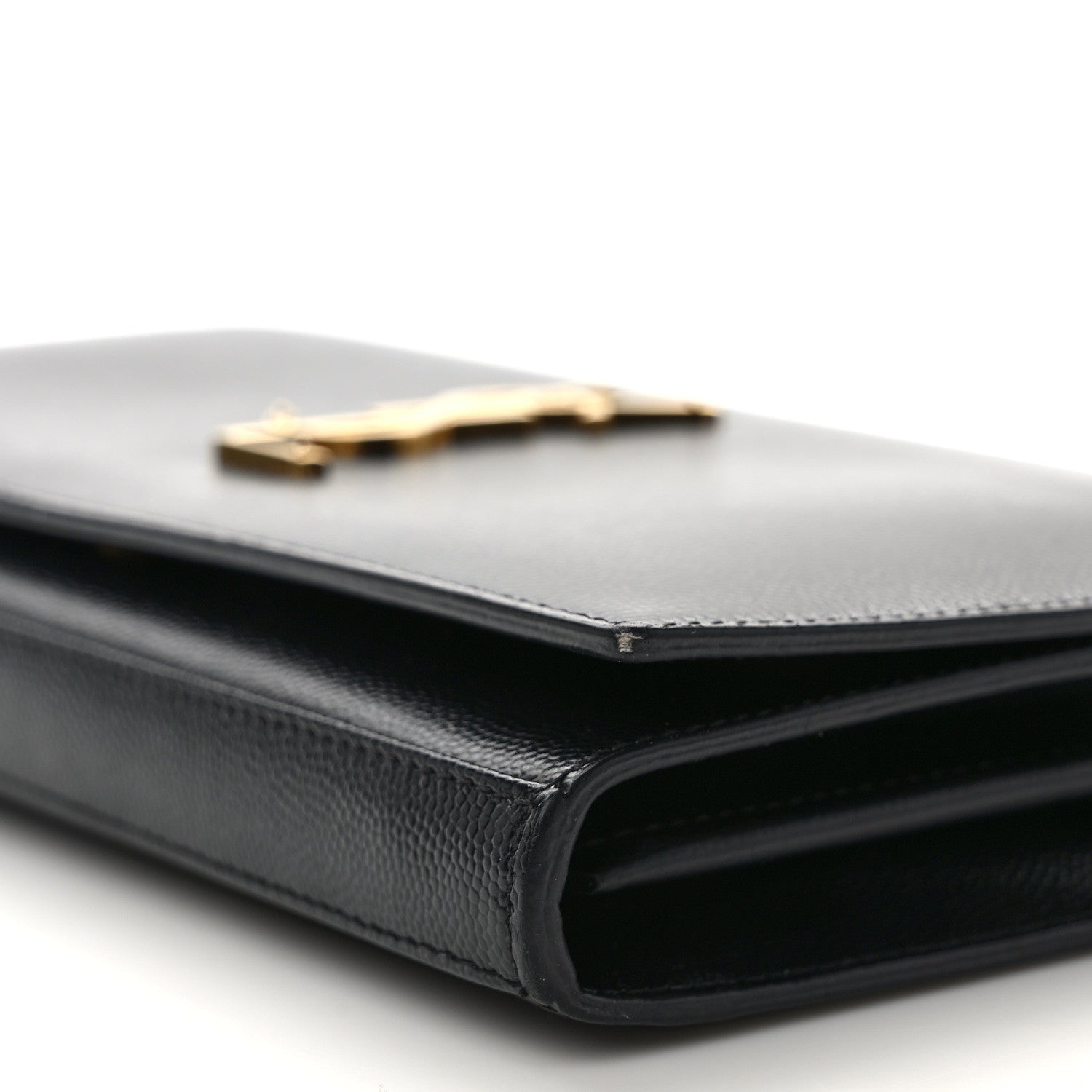 Saint Laurent Grain De Poudre Monogram Chain Wallet Black 10 of 15