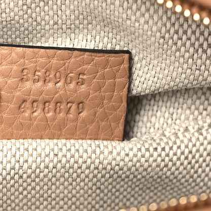 Gucci Pebbled Calfskin Mini Soho Chain Bag Camelia 7 of 9