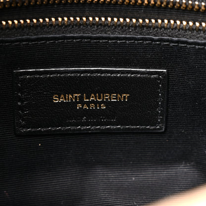 Saint Laurent Lambskin Quilted Toy Loulou Puffer Monogram Chain Satchel Nude Powder 5 of 13