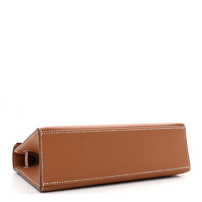 Hermes Swift Kelly Pochette Clutch Gold 4 of 8