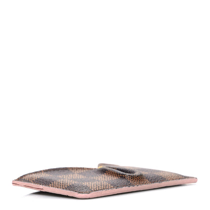 Louis Vuitton Damier Ebene Caissa Card Holder Rose Ballerine 4 of 7