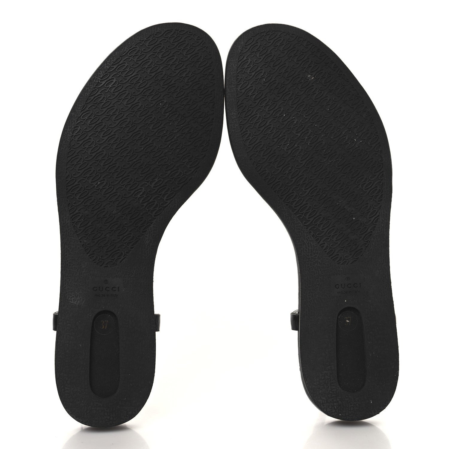 Gucci Nappa Web Wimbledon Thong Sandals 37 Black 6 of 8