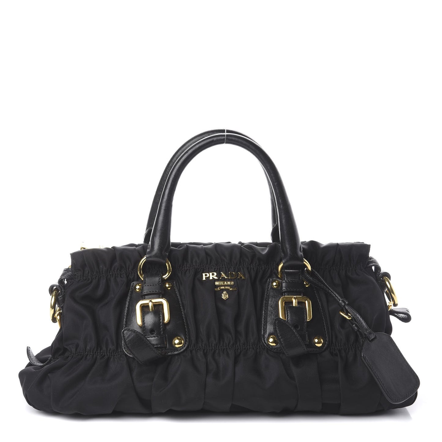 Tessuto Nylon Nappa Gaufre Bag Black