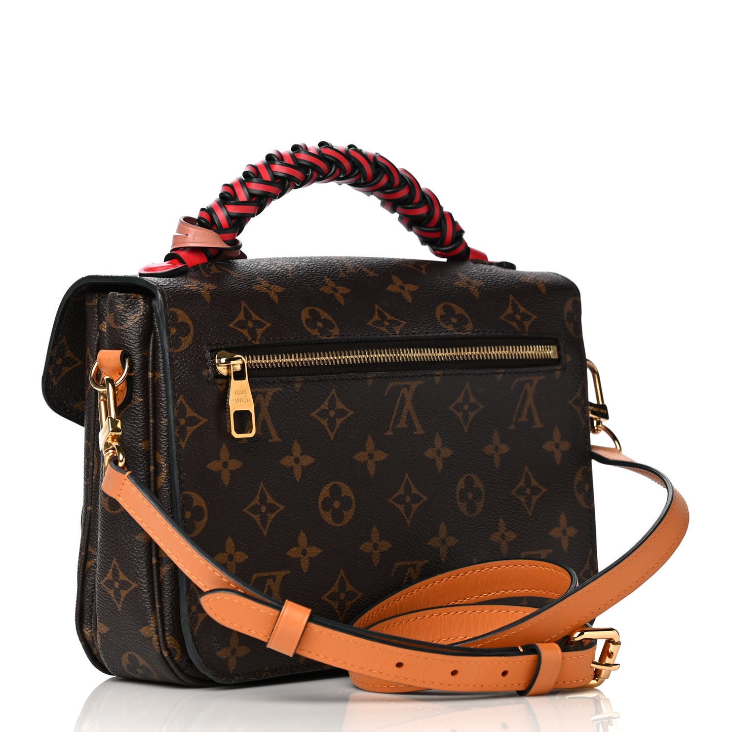 Monogram Braided Pochette Metis Coquelicot