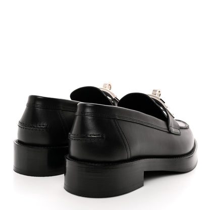 Hermes Calfskin Womens Hot Loafer 37 Black 4 of 9