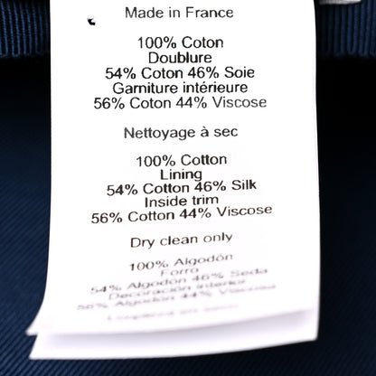 Hermes Velvet H en Biais Logo Embossed Vauban Cap 57 Bleu Fonce 9 of 9