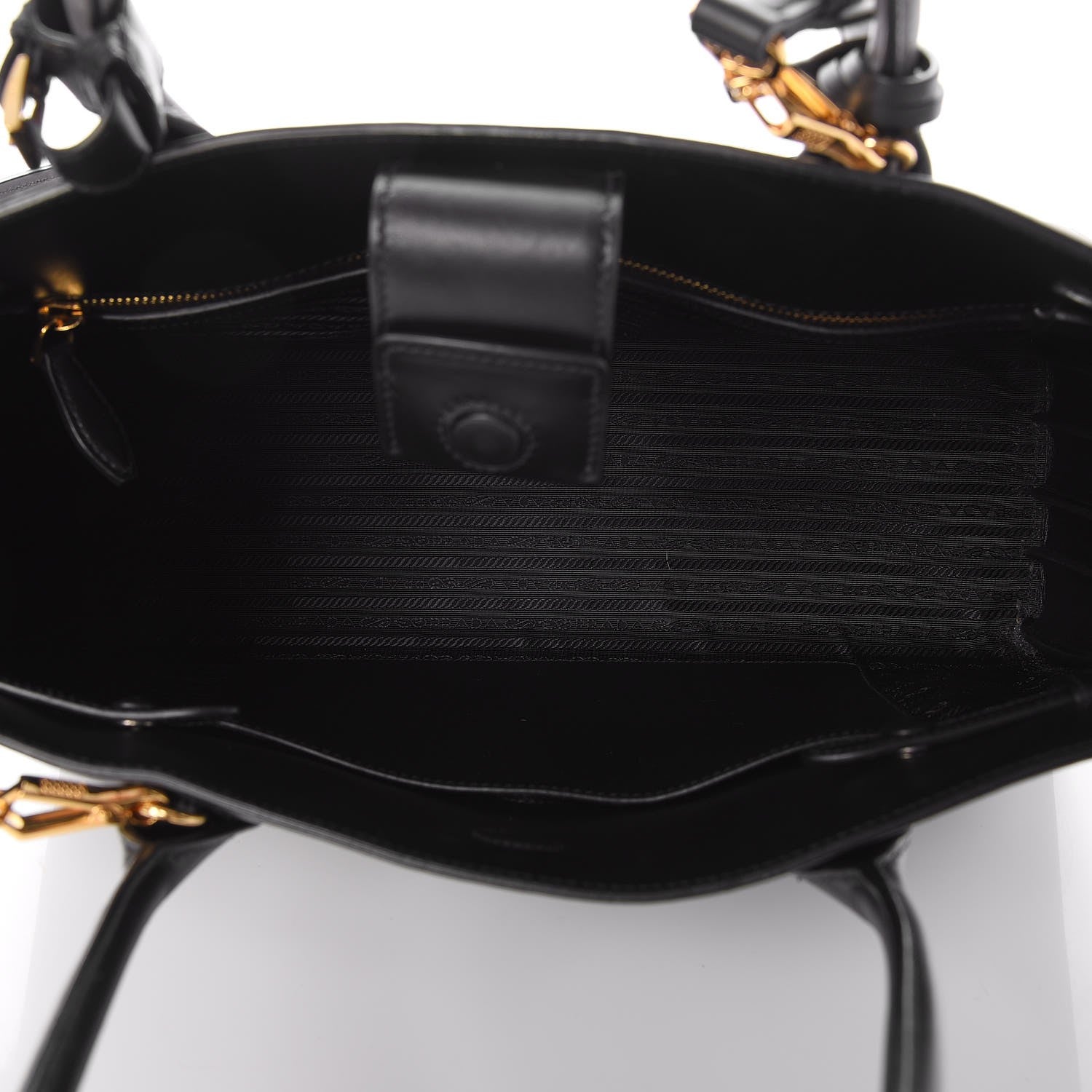 Prada City Calf Bibliotheque XL Tote Nero Black Marmo Granato 5 of 7