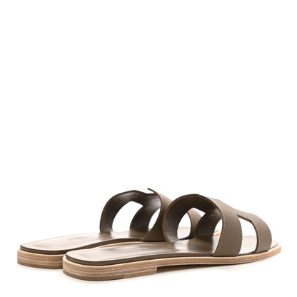 Hermes Epsom Oran Sandals 39 Etoupe 4 of 10