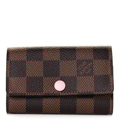 Louis Vuitton Damier Ebene Multicles 6 Key Holder Rose Ballerine 1 of 8