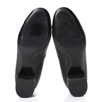 Chanel Embossed Lambskin CC Cap Toe Pump 36 Black 5 of 11