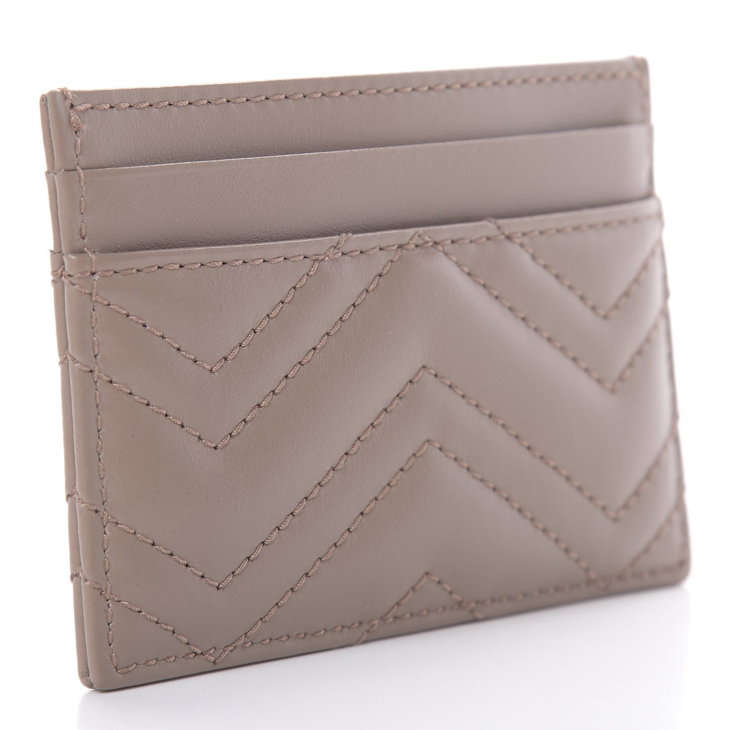 Gucci Calfskin Matelasse GG Marmont Card Holder Porcelain Rose 3 of 7