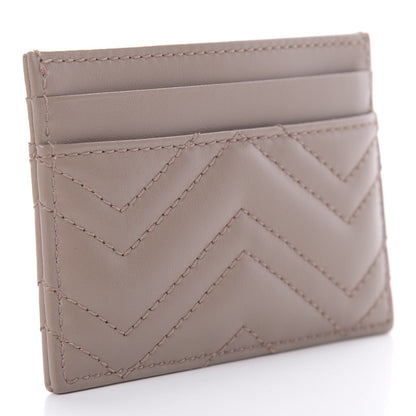 Gucci Calfskin Matelasse GG Marmont Card Holder Porcelain Rose 3 of 7