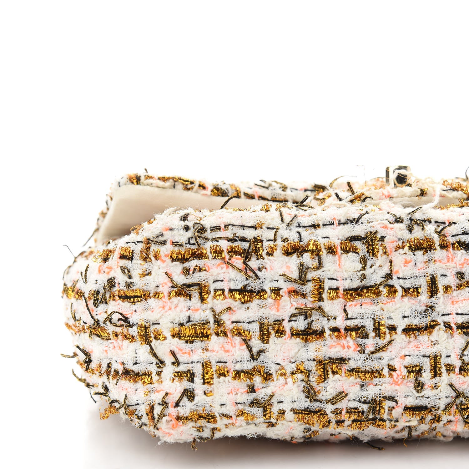 Chanel Tweed Quilted Mini Rectangular Flap White 9 of 10